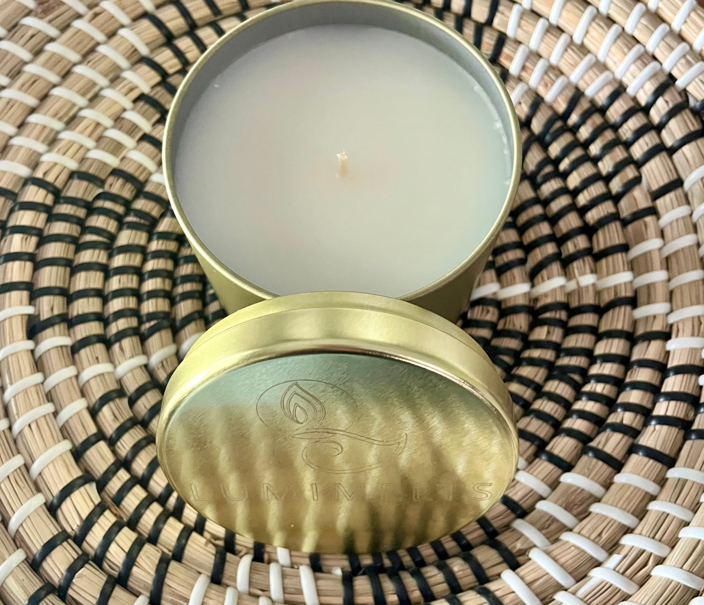 Herbal Bliss 12oz Gold Tin Candle Collection