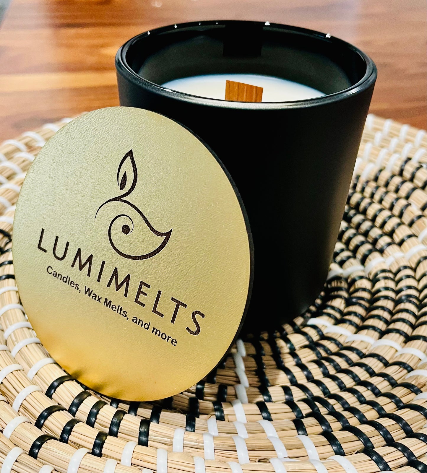 12oz Matte Black Glass Candle (Smoke & Swagger)