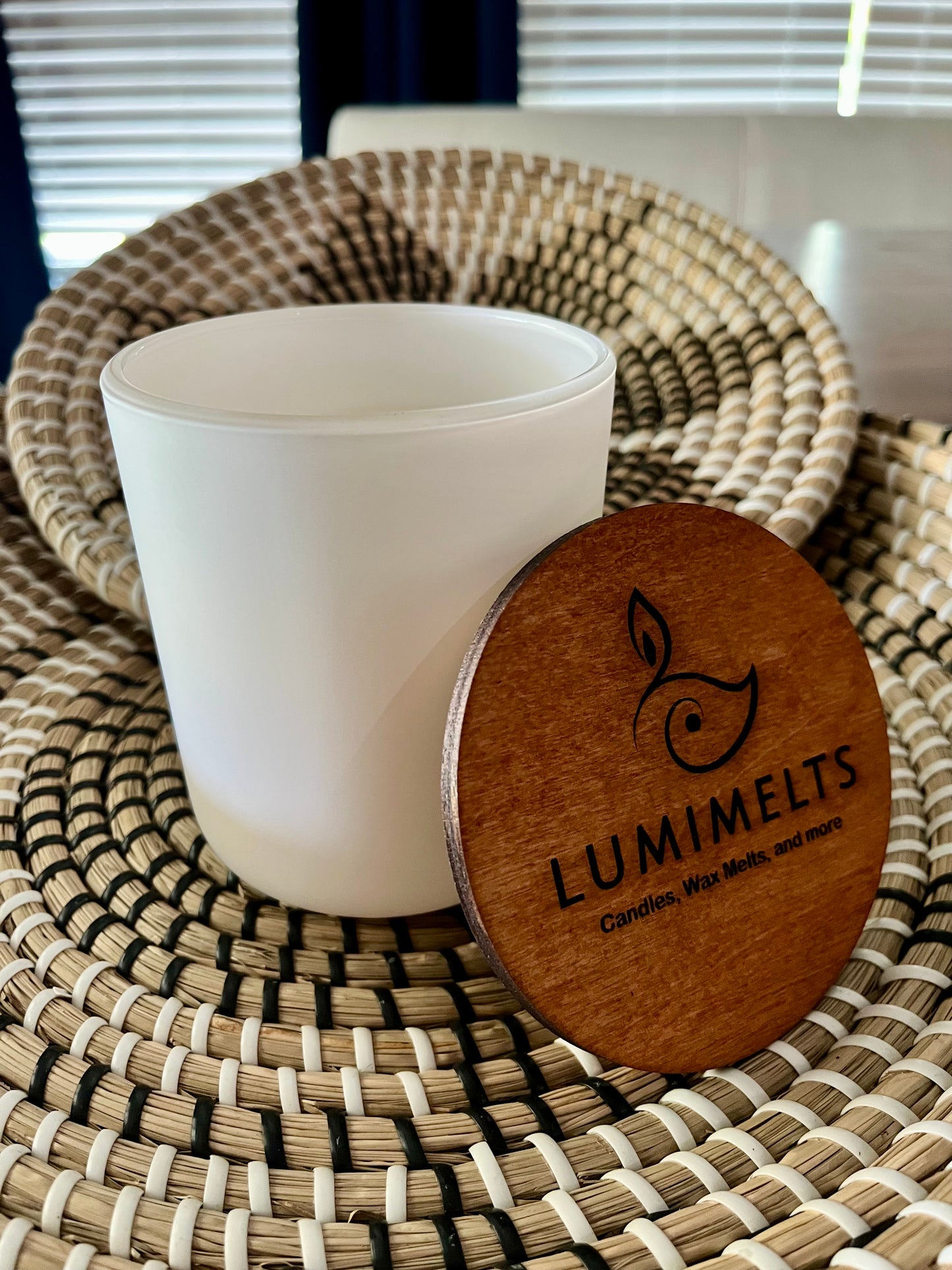 Herbal Green Tea 12oz Matte White Glass Candle